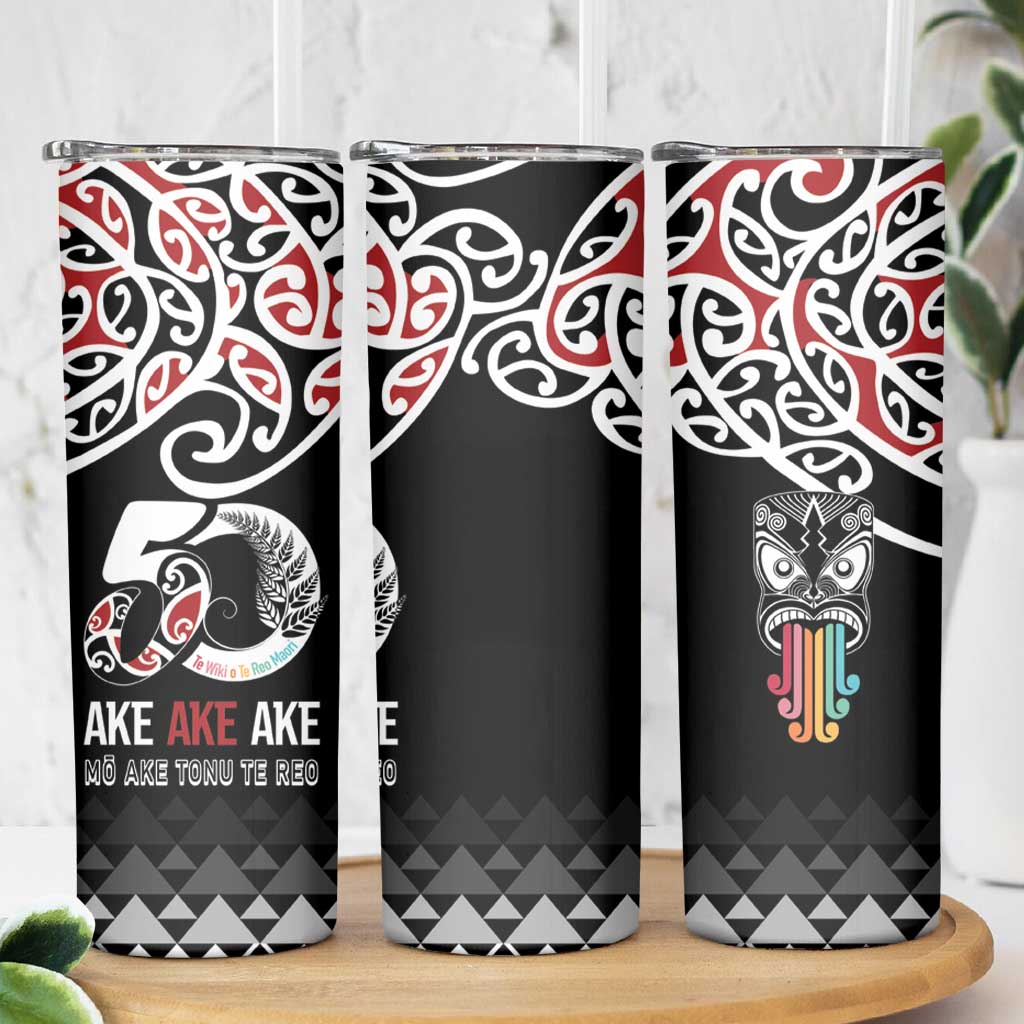 Kia Kaha Te Reo Maori Skinny Tumbler 50 Years Mo Ake Tonu Te Reo - Aussie Hoodie