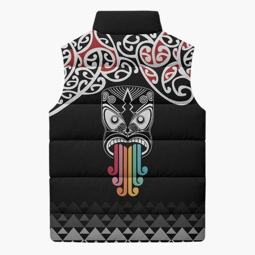 Kia Kaha Te Reo Maori Sleeveless Puffer Jacket 50 Years Mo Ake Tonu Te Reo - Aussie Hoodie