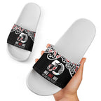 Kia Kaha Te Reo Maori Slide Sandals 50 Years Mo Ake Tonu Te Reo - Aussie Hoodie