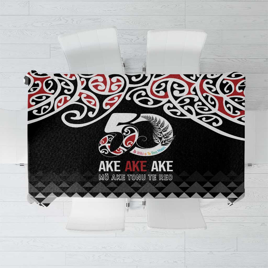 Kia Kaha Te Reo Maori Tablecloth 50 Years Mo Ake Tonu Te Reo - Aussie Hoodie