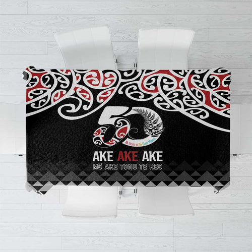 Kia Kaha Te Reo Maori Tablecloth 50 Years Mo Ake Tonu Te Reo - Aussie Hoodie