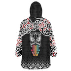 Kia Kaha Te Reo Maori Wearable Blanket Hoodie 50 Years Mo Ake Tonu Te Reo - Aussie Hoodie