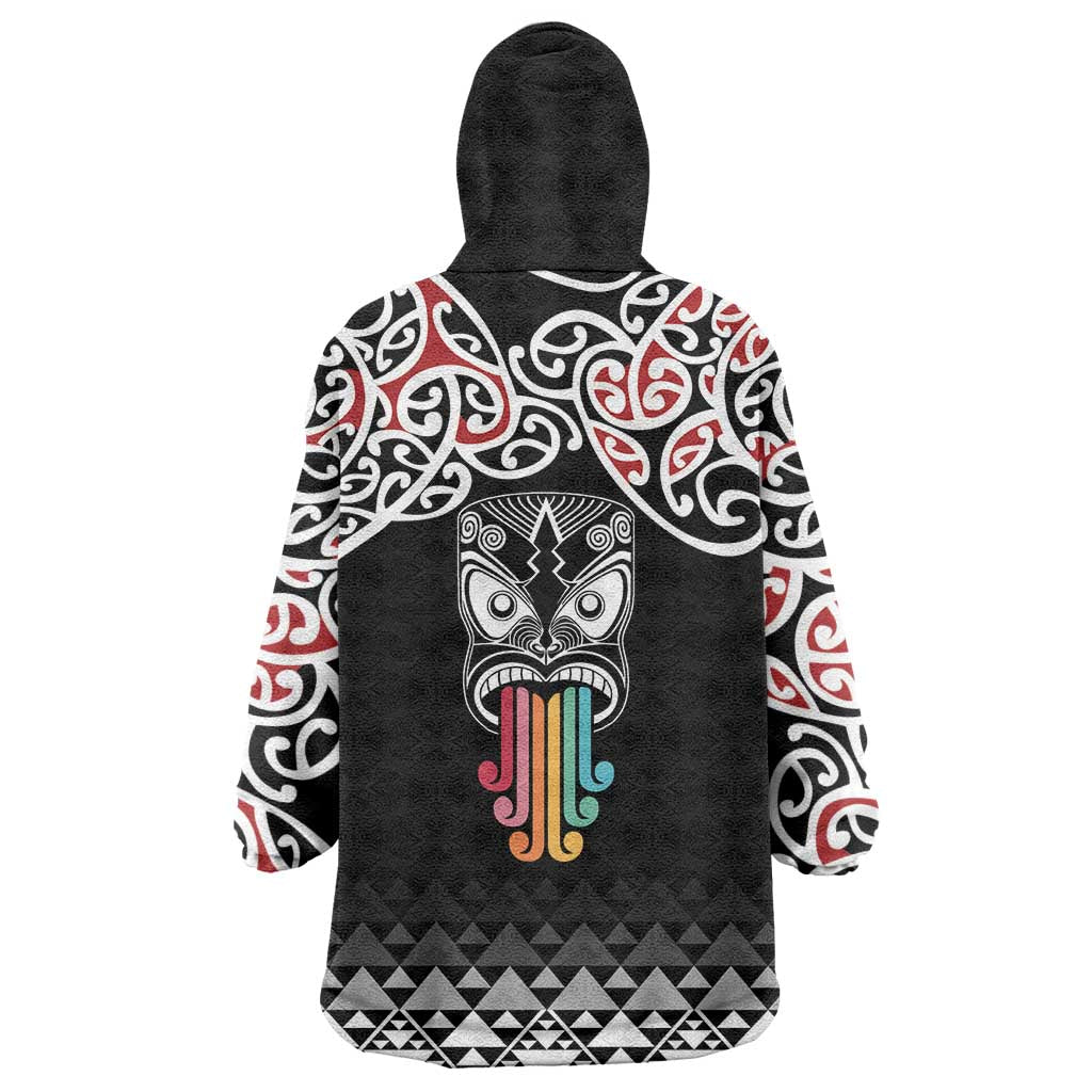 Kia Kaha Te Reo Maori Wearable Blanket Hoodie 50 Years Mo Ake Tonu Te Reo - Aussie Hoodie