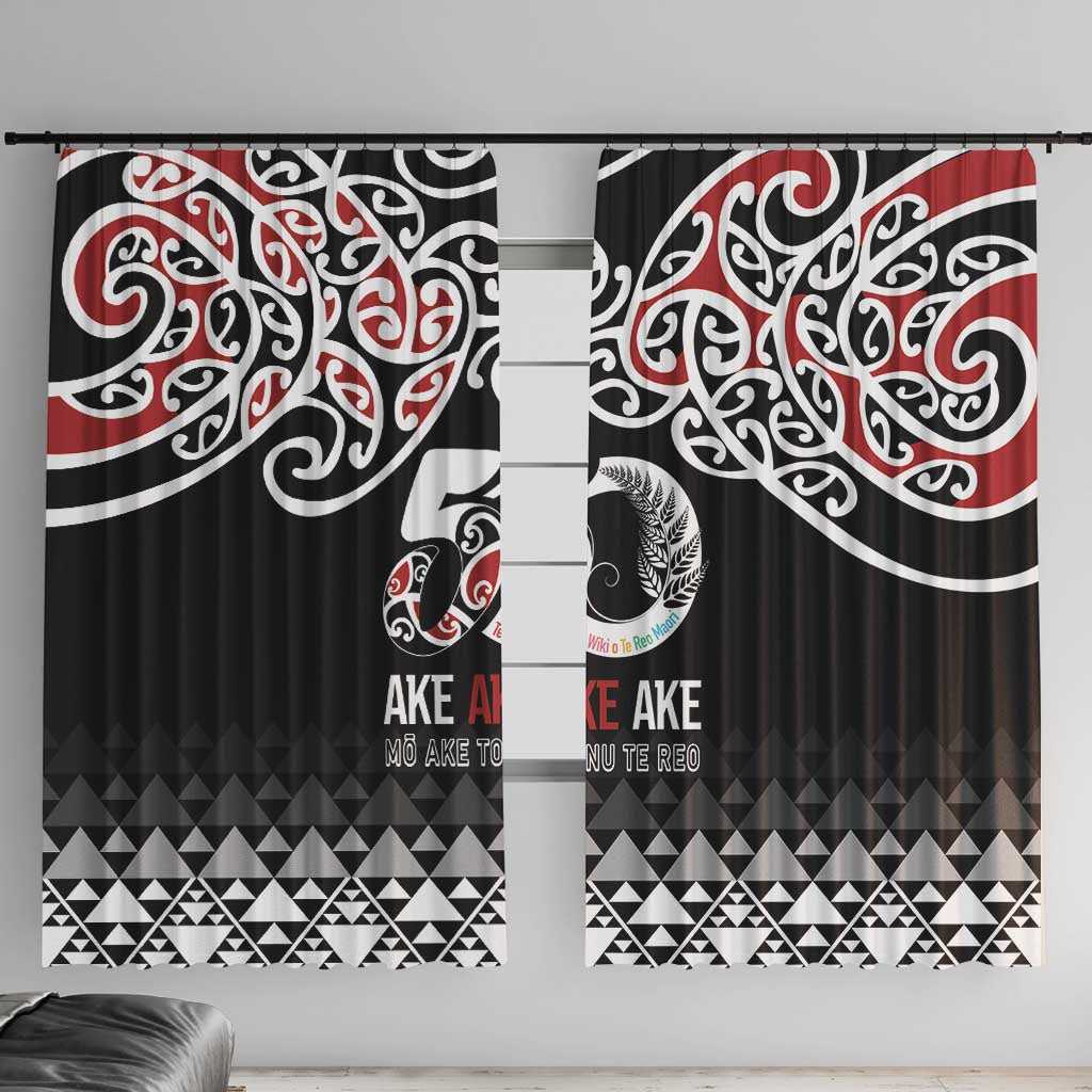 Kia Kaha Te Reo Maori Window Curtain 50 Years Mo Ake Tonu Te Reo - Aussie Hoodie