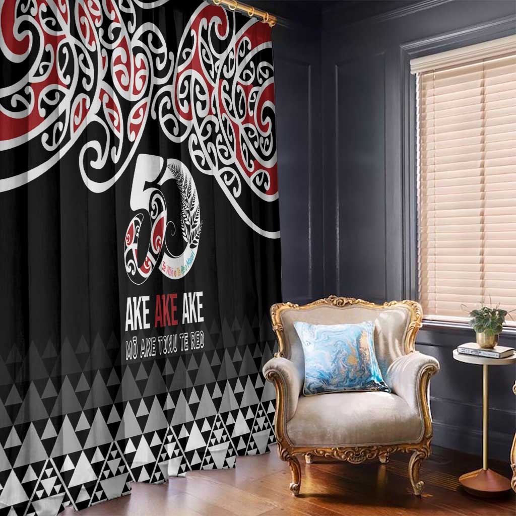 Kia Kaha Te Reo Maori Window Curtain 50 Years Mo Ake Tonu Te Reo - Aussie Hoodie