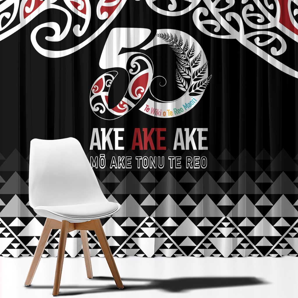 Kia Kaha Te Reo Maori Window Curtain 50 Years Mo Ake Tonu Te Reo - Aussie Hoodie