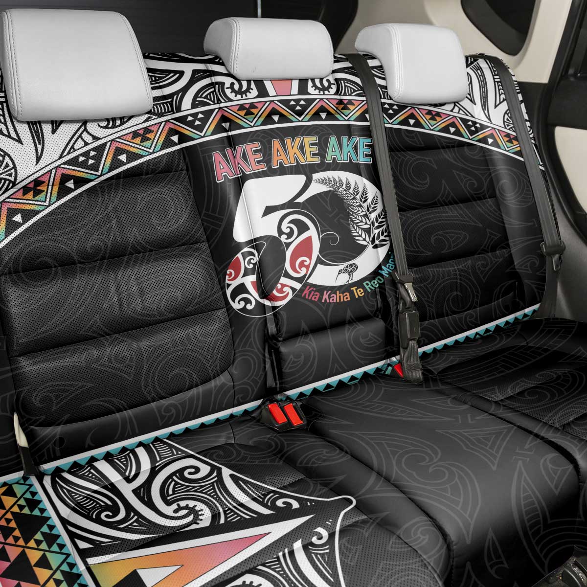 50 Years Kia Kaha Te Reo Maori Back Car Seat Cover Ake Ake Ake! - Aussie Hoodie