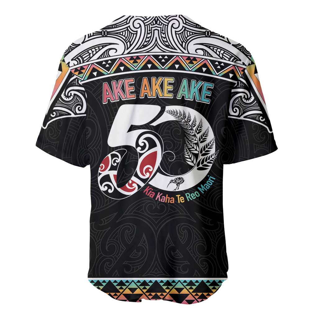 50 Years Kia Kaha Te Reo Maori Baseball Jersey Ake Ake Ake! - Aussie Hoodie