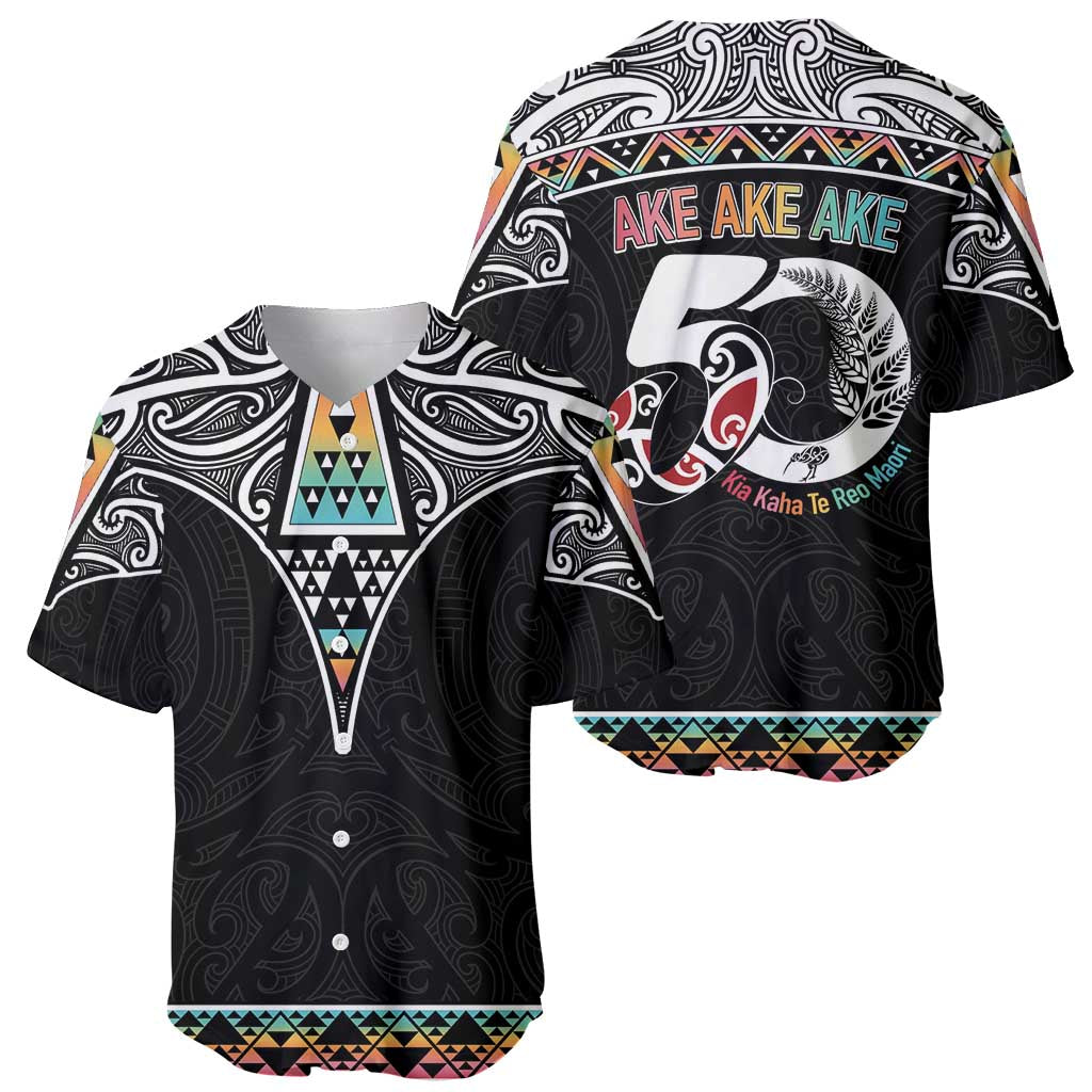 50 Years Kia Kaha Te Reo Maori Baseball Jersey Ake Ake Ake! - Aussie Hoodie