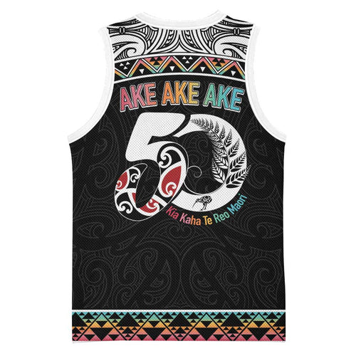 50 Years Kia Kaha Te Reo Maori Basketball Jersey Ake Ake Ake! - Aussie Hoodie