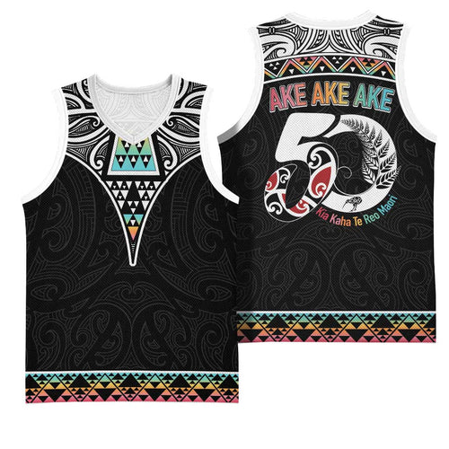 50 Years Kia Kaha Te Reo Maori Basketball Jersey Ake Ake Ake! - Aussie Hoodie