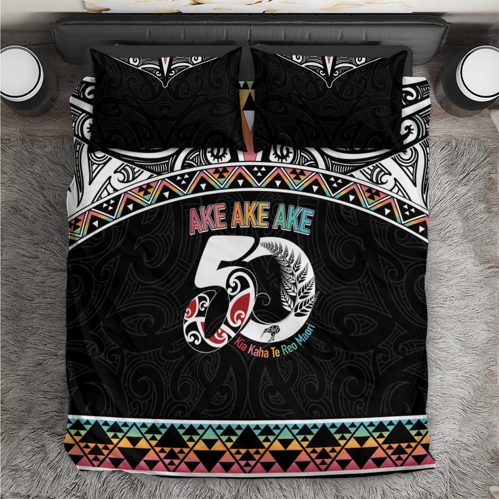 50 Years Kia Kaha Te Reo Maori Bedding Set Ake Ake Ake! - Aussie Hoodie