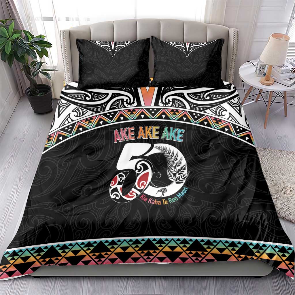 50 Years Kia Kaha Te Reo Maori Bedding Set Ake Ake Ake! - Aussie Hoodie