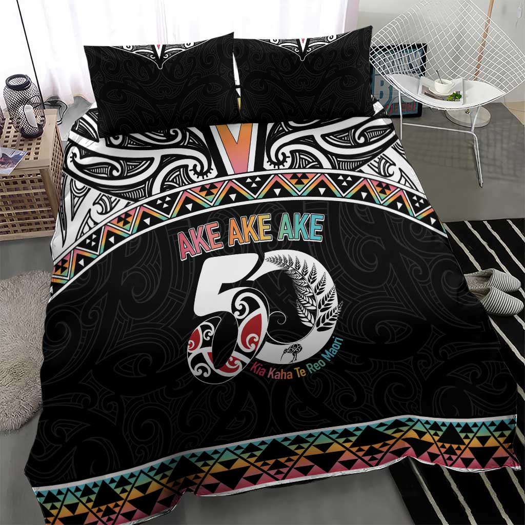50 Years Kia Kaha Te Reo Maori Bedding Set Ake Ake Ake! - Aussie Hoodie
