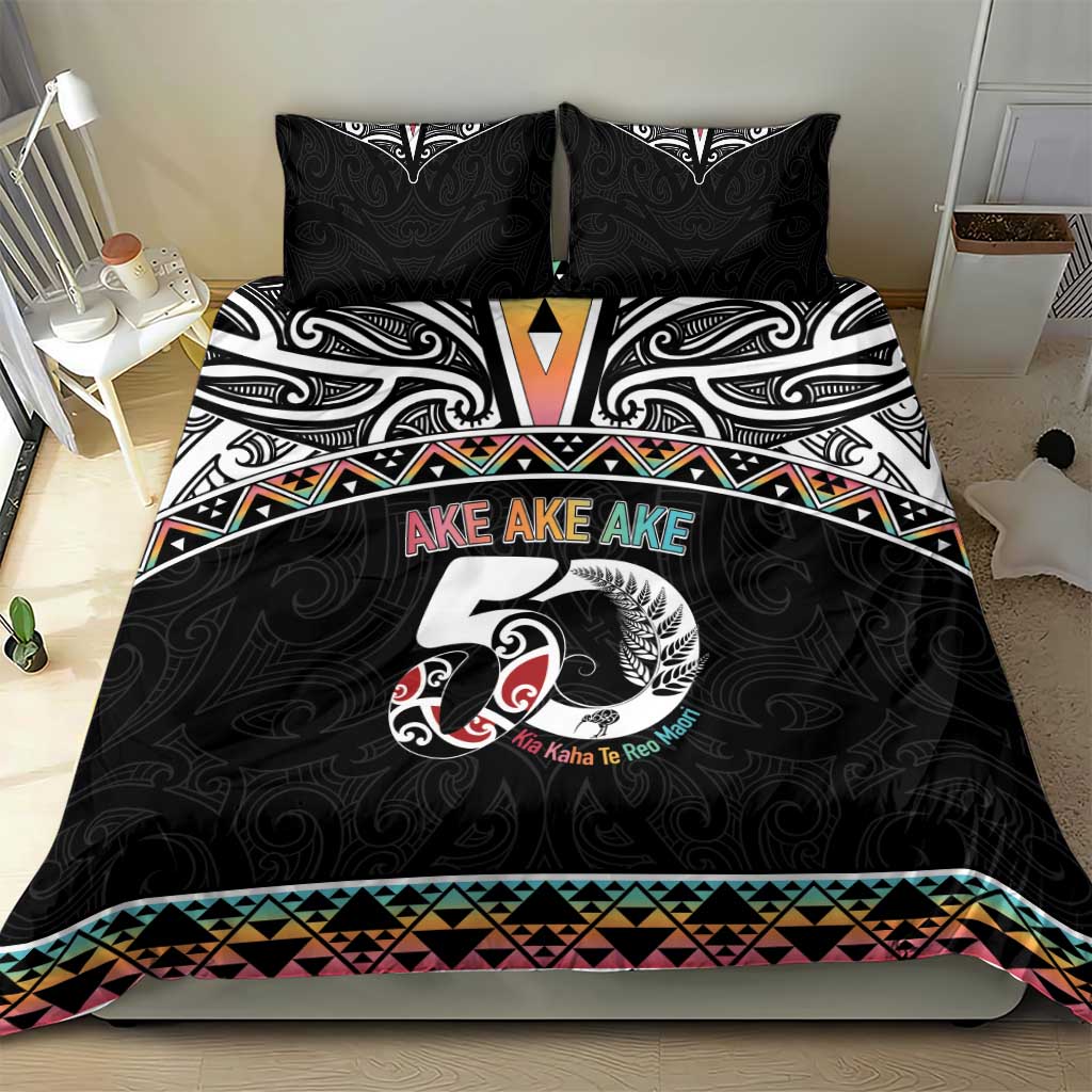 50 Years Kia Kaha Te Reo Maori Bedding Set Ake Ake Ake! - Aussie Hoodie