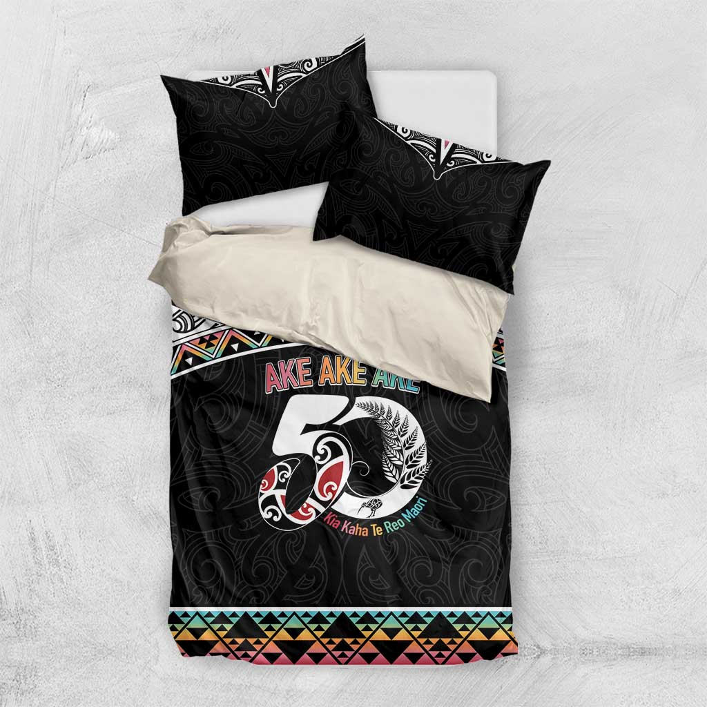 50 Years Kia Kaha Te Reo Maori Bedding Set Ake Ake Ake! - Aussie Hoodie