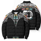 50 Years Kia Kaha Te Reo Maori Bomber Puffer Jacket Ake Ake Ake! - Aussie Hoodie