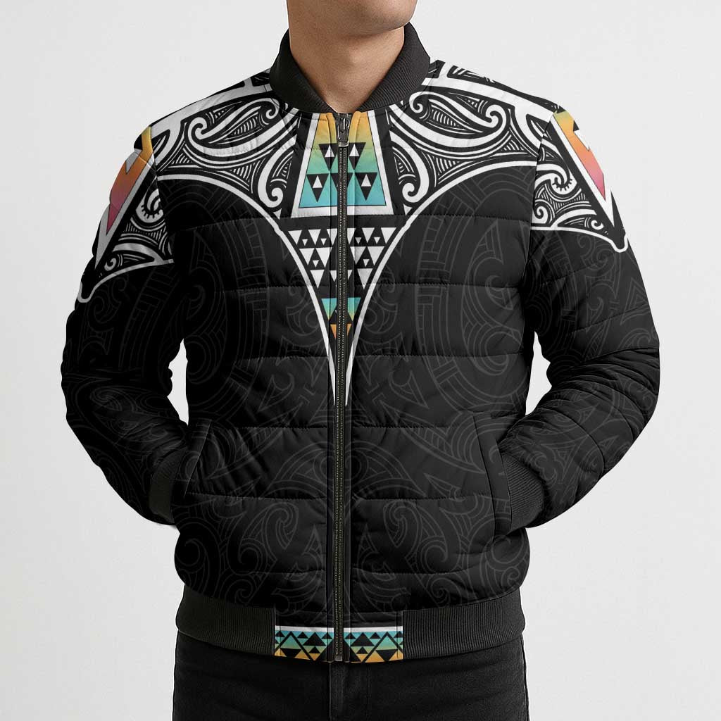 50 Years Kia Kaha Te Reo Maori Bomber Puffer Jacket Ake Ake Ake! - Aussie Hoodie