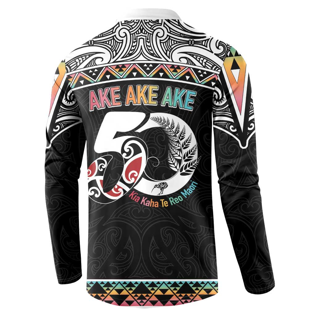 50 Years Kia Kaha Te Reo Maori Button Sweatshirt Ake Ake Ake! - Aussie Hoodie