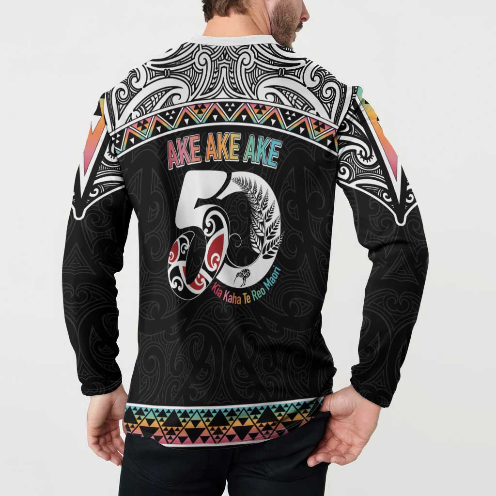 50 Years Kia Kaha Te Reo Maori Button Sweatshirt Ake Ake Ake! - Aussie Hoodie