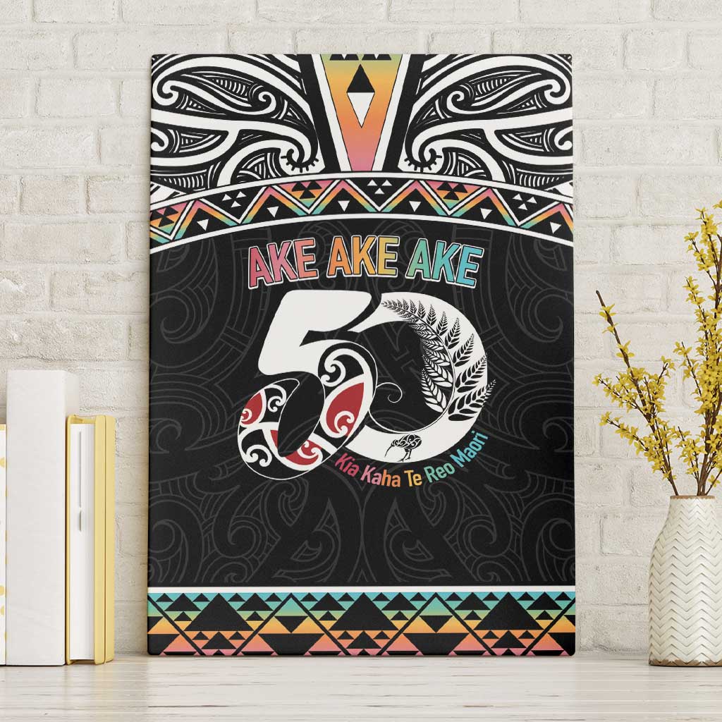 50 Years Kia Kaha Te Reo Maori Canvas Wall Art Ake Ake Ake! - Aussie Hoodie