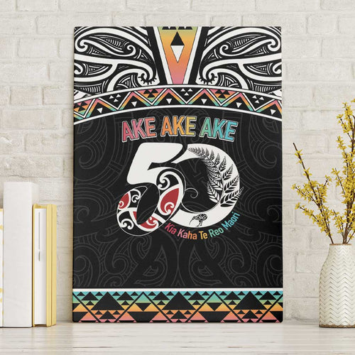 50 Years Kia Kaha Te Reo Maori Canvas Wall Art Ake Ake Ake! - Aussie Hoodie