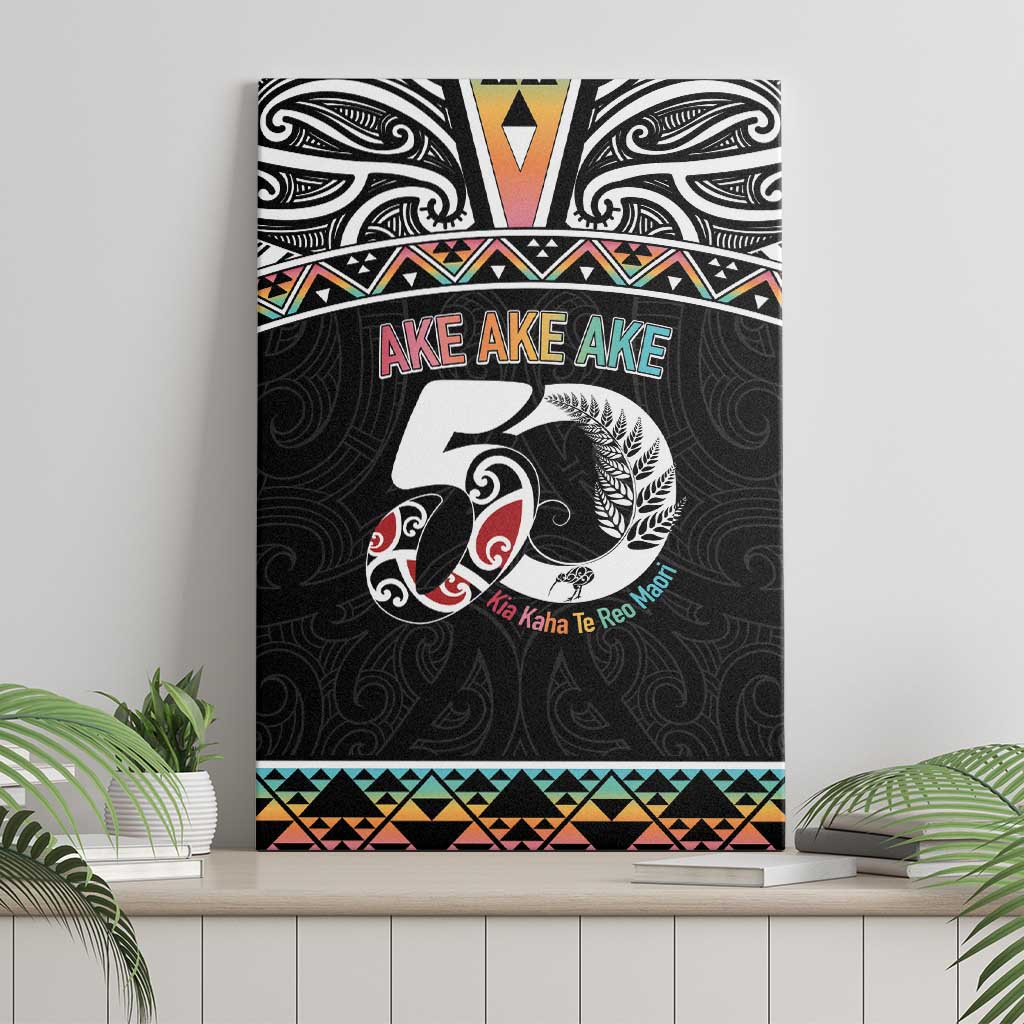 50 Years Kia Kaha Te Reo Maori Canvas Wall Art Ake Ake Ake! - Aussie Hoodie
