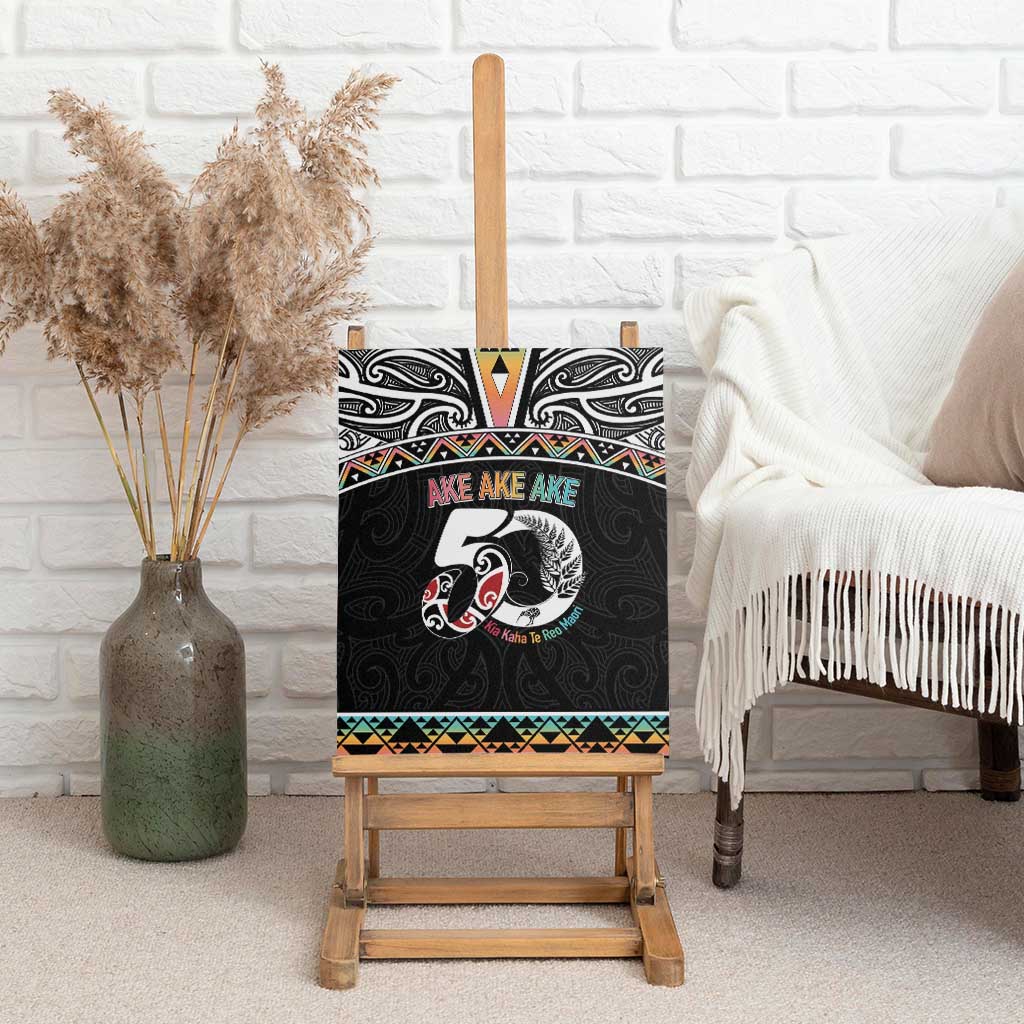 50 Years Kia Kaha Te Reo Maori Canvas Wall Art Ake Ake Ake! - Aussie Hoodie