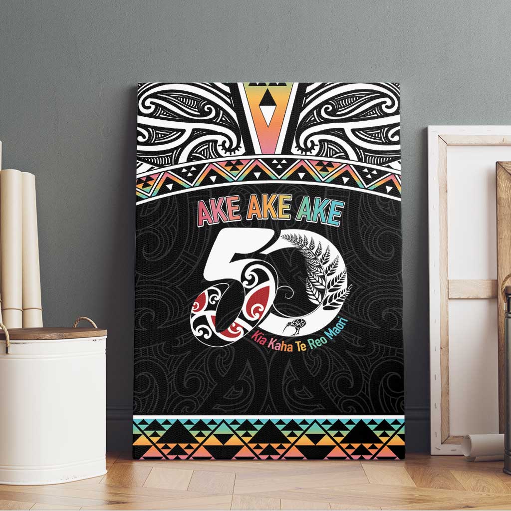 50 Years Kia Kaha Te Reo Maori Canvas Wall Art Ake Ake Ake! - Aussie Hoodie