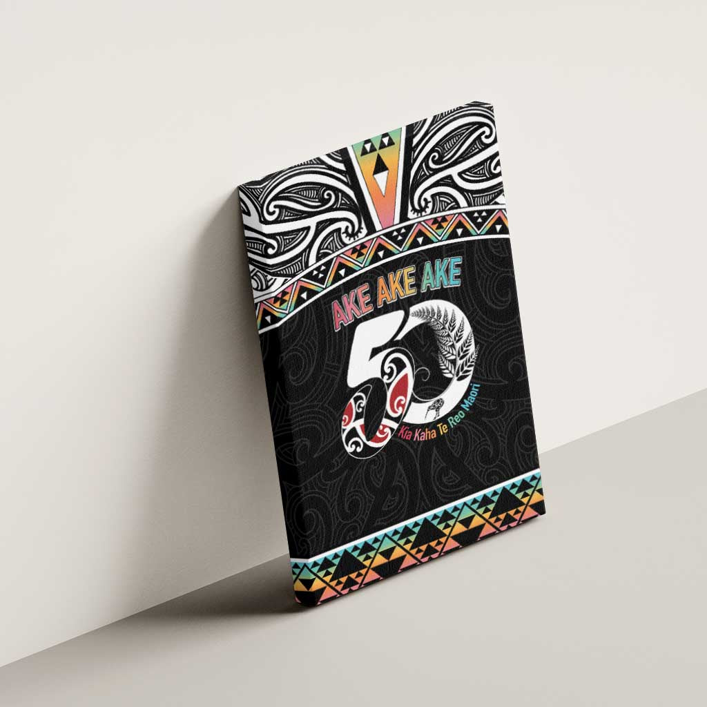 50 Years Kia Kaha Te Reo Maori Canvas Wall Art Ake Ake Ake! - Aussie Hoodie