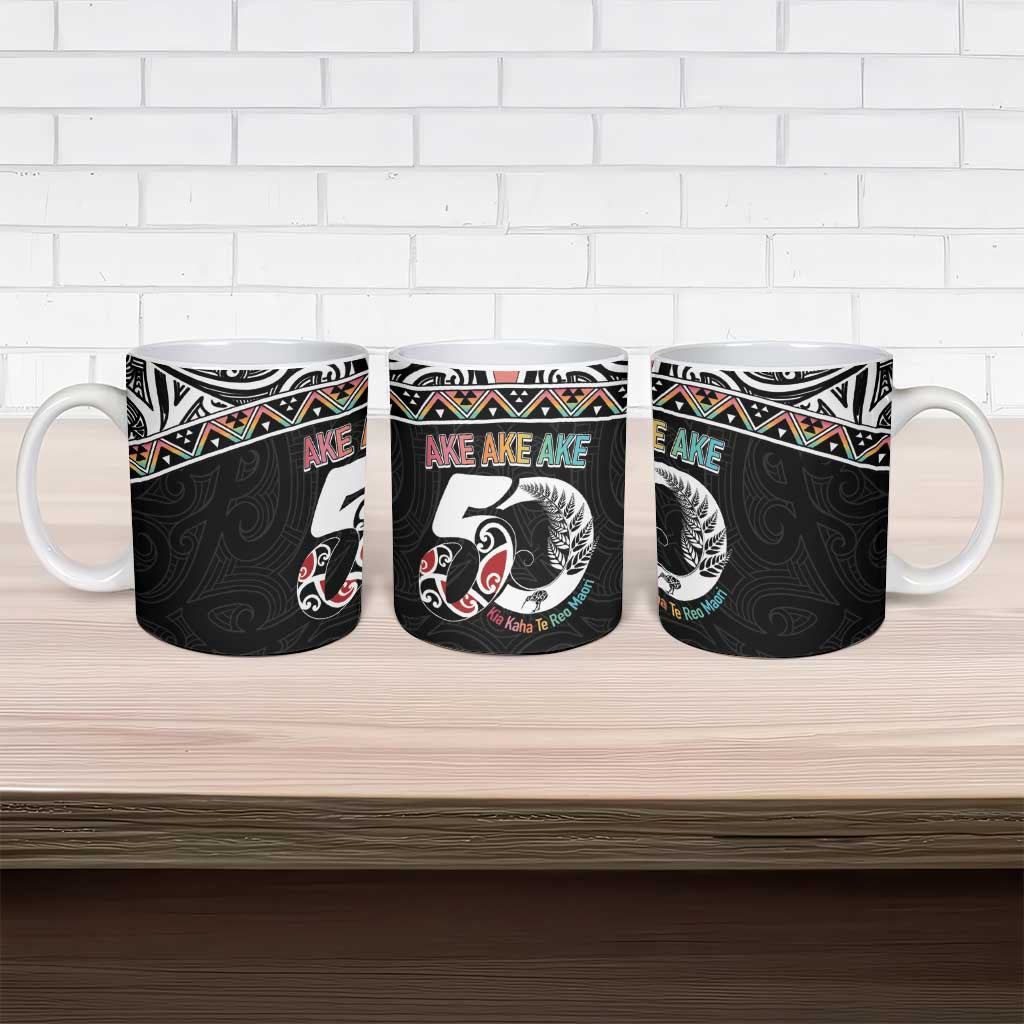 50 Years Kia Kaha Te Reo Maori Ceramic Mug Ake Ake Ake! - Aussie Hoodie