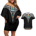 50 Years Kia Kaha Te Reo Maori Couples Matching Off Shoulder Short Dress and Hawaiian Shirt Ake Ake Ake! - Aussie Hoodie