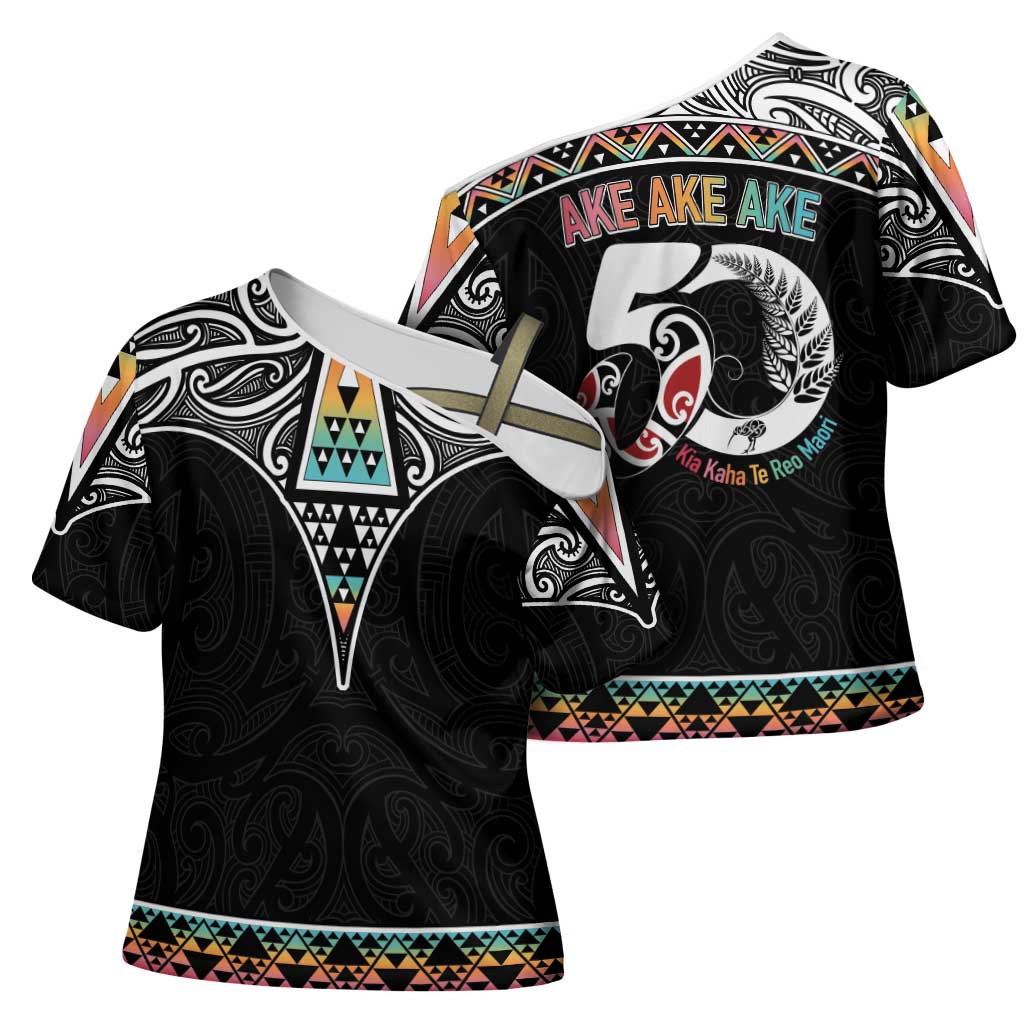 50 Years Kia Kaha Te Reo Maori Cross Shoulder Shirt Ake Ake Ake! - Aussie Hoodie