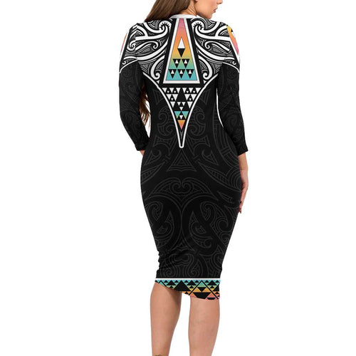 50 Years Kia Kaha Te Reo Maori Family Matching Long Sleeve Bodycon Dress and Hawaiian Shirt Ake Ake Ake! - Aussie Hoodie