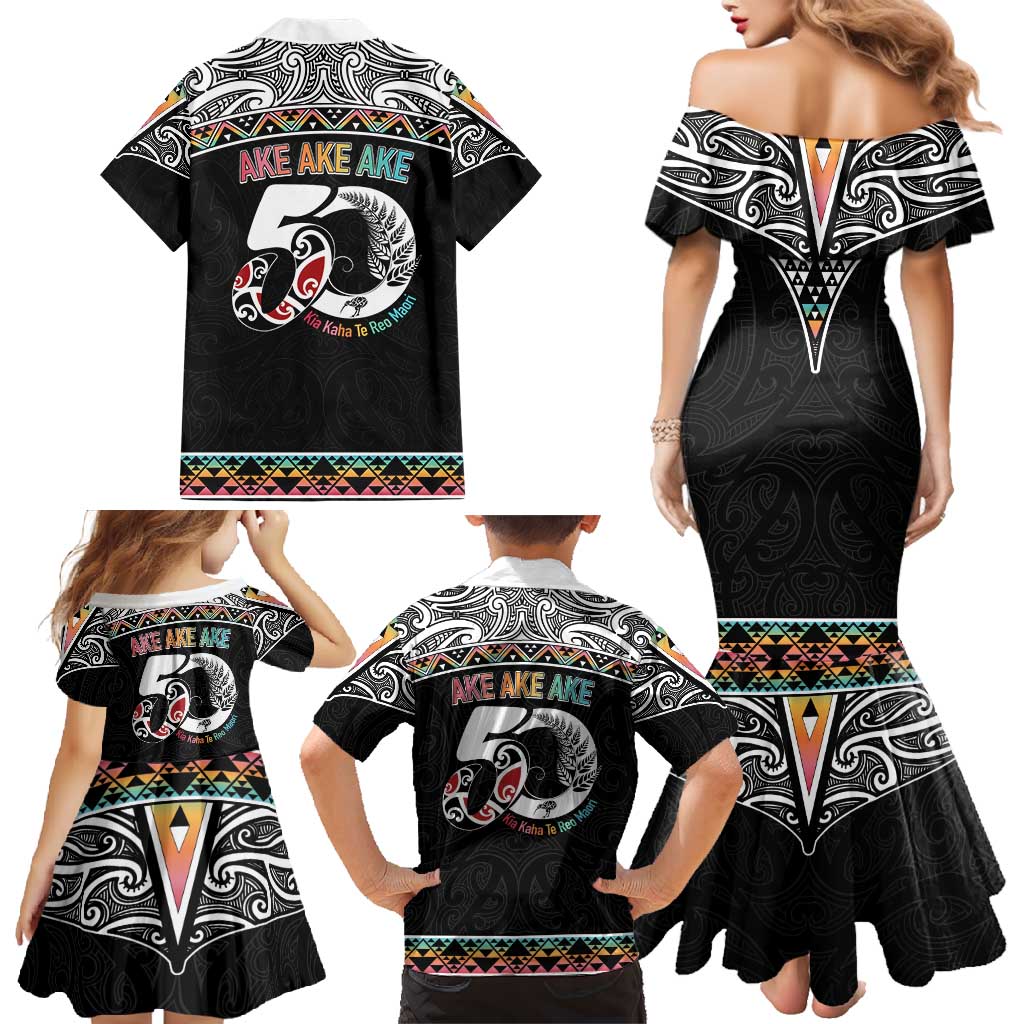 50 Years Kia Kaha Te Reo Maori Family Matching Mermaid Dress and Hawaiian Shirt Ake Ake Ake! - Aussie Hoodie