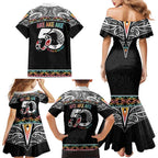 50 Years Kia Kaha Te Reo Maori Family Matching Mermaid Dress and Hawaiian Shirt Ake Ake Ake! - Aussie Hoodie