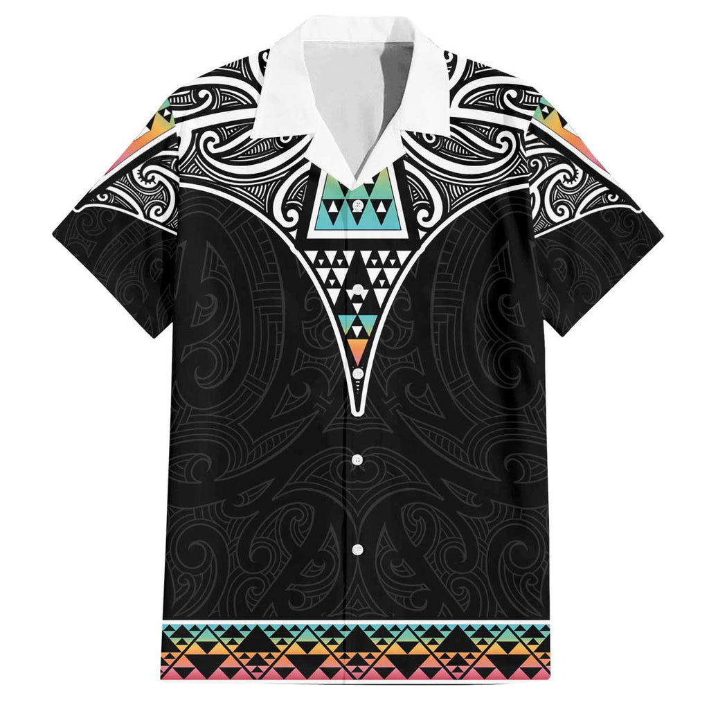 50 Years Kia Kaha Te Reo Maori Family Matching Off The Shoulder Long Sleeve Dress and Hawaiian Shirt Ake Ake Ake! - Aussie Hoodie