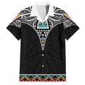 50 Years Kia Kaha Te Reo Maori Family Matching Off The Shoulder Long Sleeve Dress and Hawaiian Shirt Ake Ake Ake! - Aussie Hoodie