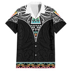 50 Years Kia Kaha Te Reo Maori Family Matching Off The Shoulder Long Sleeve Dress and Hawaiian Shirt Ake Ake Ake! - Aussie Hoodie