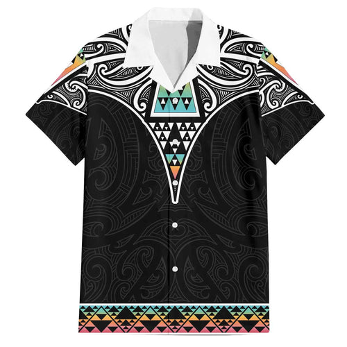 50 Years Kia Kaha Te Reo Maori Family Matching Off The Shoulder Long Sleeve Dress and Hawaiian Shirt Ake Ake Ake! - Aussie Hoodie