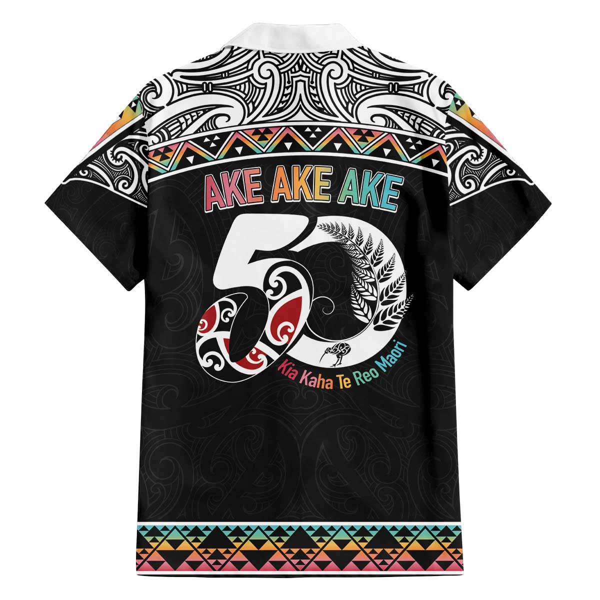 50 Years Kia Kaha Te Reo Maori Family Matching Off The Shoulder Long Sleeve Dress and Hawaiian Shirt Ake Ake Ake! - Aussie Hoodie