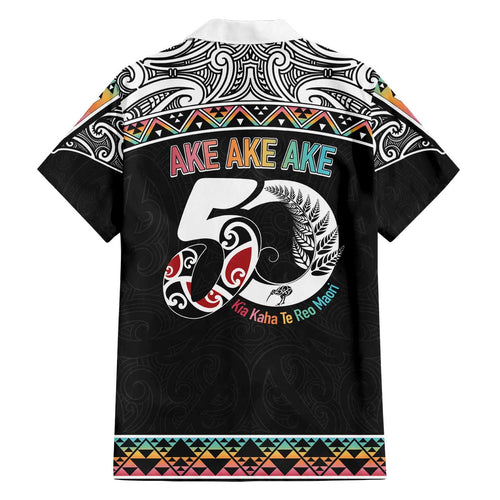 50 Years Kia Kaha Te Reo Maori Family Matching Off The Shoulder Long Sleeve Dress and Hawaiian Shirt Ake Ake Ake! - Aussie Hoodie