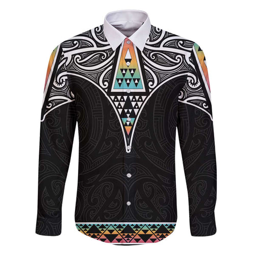 50 Years Kia Kaha Te Reo Maori Family Matching Off The Shoulder Long Sleeve Dress and Hawaiian Shirt Ake Ake Ake! - Aussie Hoodie