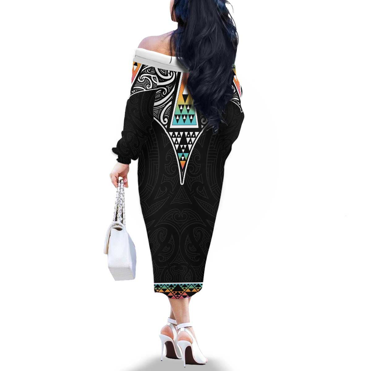 50 Years Kia Kaha Te Reo Maori Family Matching Off The Shoulder Long Sleeve Dress and Hawaiian Shirt Ake Ake Ake! - Aussie Hoodie