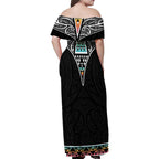 50 Years Kia Kaha Te Reo Maori Family Matching Off Shoulder Maxi Dress and Hawaiian Shirt Ake Ake Ake! - Aussie Hoodie