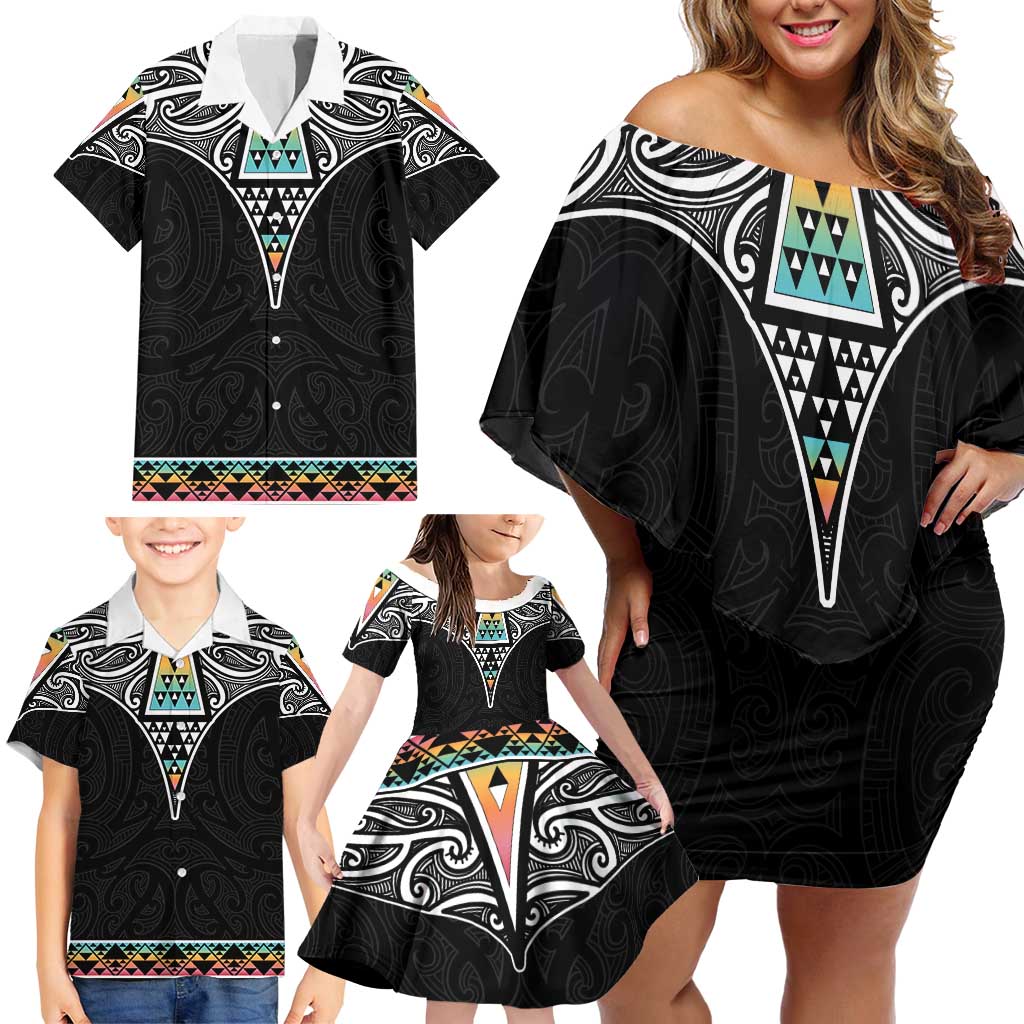 50 Years Kia Kaha Te Reo Maori Family Matching Off Shoulder Short Dress and Hawaiian Shirt Ake Ake Ake! - Aussie Hoodie