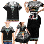 50 Years Kia Kaha Te Reo Maori Family Matching Short Sleeve Bodycon Dress and Hawaiian Shirt Ake Ake Ake! - Aussie Hoodie
