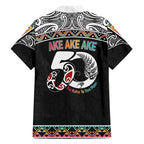 50 Years Kia Kaha Te Reo Maori Family Matching Short Sleeve Bodycon Dress and Hawaiian Shirt Ake Ake Ake! - Aussie Hoodie