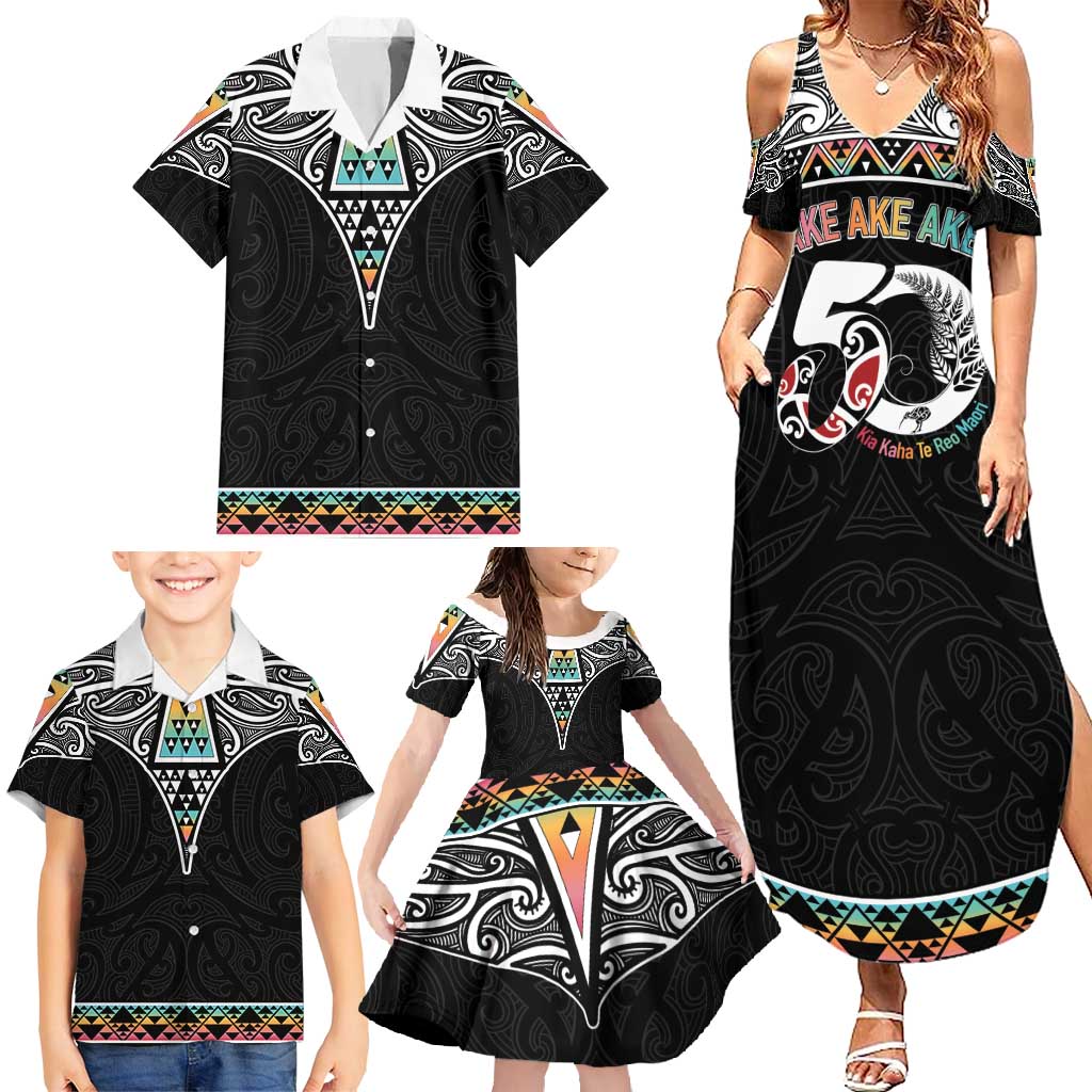 50 Years Kia Kaha Te Reo Maori Family Matching Summer Maxi Dress and Hawaiian Shirt Ake Ake Ake! - Aussie Hoodie