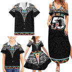 50 Years Kia Kaha Te Reo Maori Family Matching Summer Maxi Dress and Hawaiian Shirt Ake Ake Ake! - Aussie Hoodie